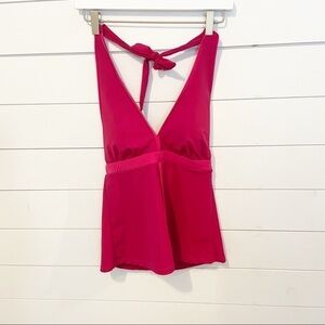 Spanx | Pink Halter top cupped tankini top size 8